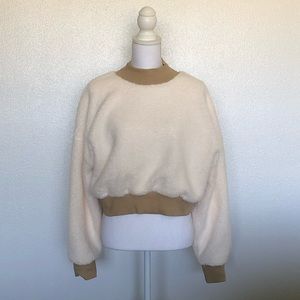 Fabletics Malia Polar Fleece Pullover in Tusk/Buff